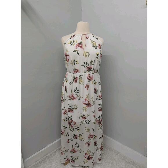 Torrid Floral Chiffon Mock Neck Maxi Dress Boho Sz 3X - Picture 2 of 11